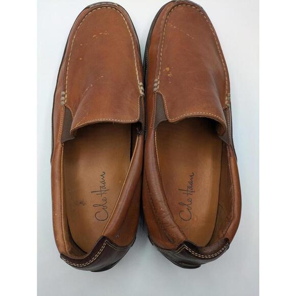 Cole Haan Brown Leather Slip-On Shoes Loafers Mens Size 10 - Picture 9 of 10